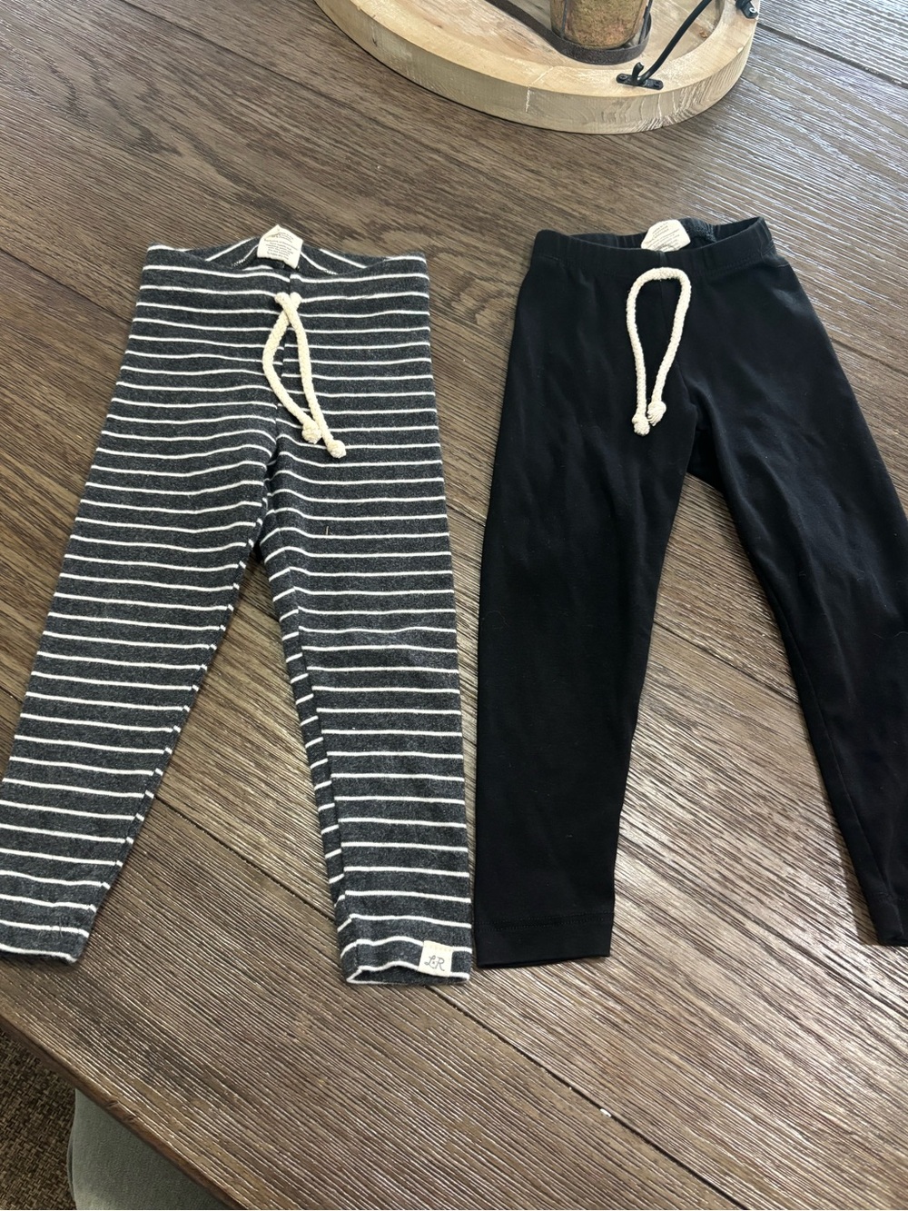 Little Road Co 6-12 months pants in Black and Grey / White Stripes